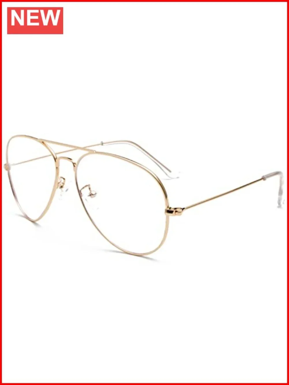 Blue Light Blocking Aviator Glasses Metal Frame Computer Eyeglasses